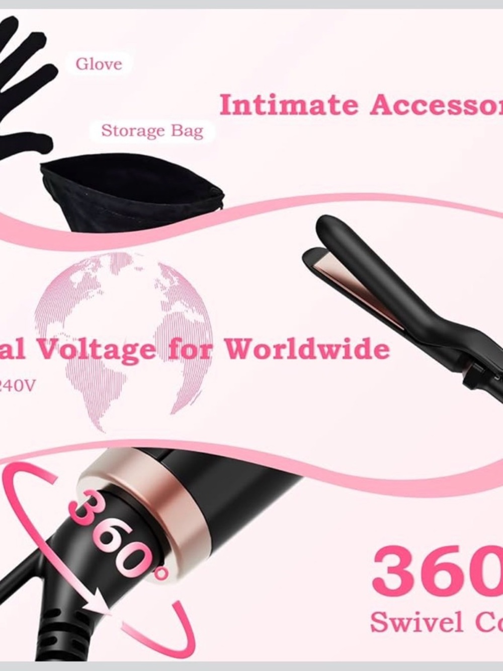Professional 5 in 1 Curling Wand & Flat Iron Straightener * Brand New 🆕 - Picture 5 of 7